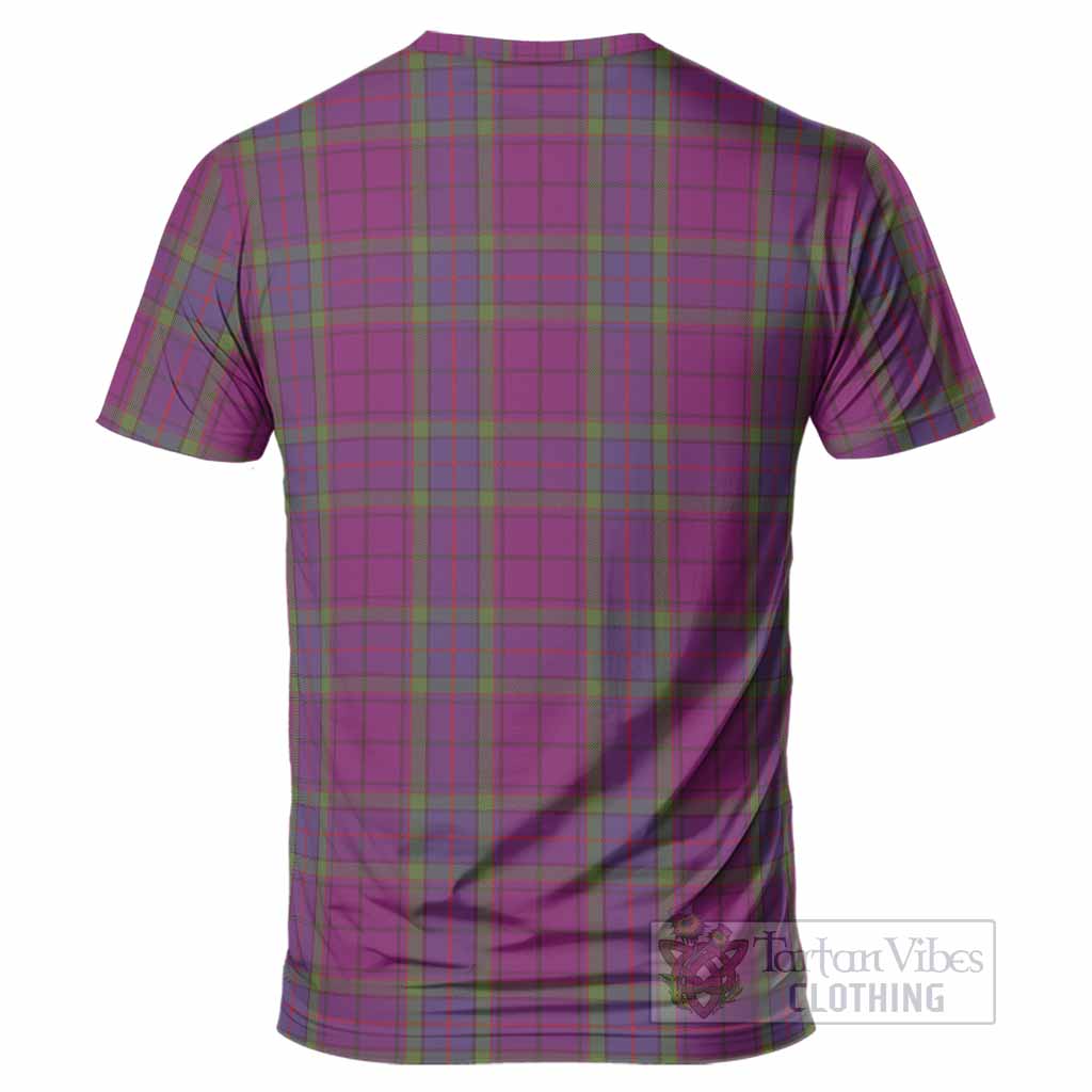 Wardlaw Tartan Crest T-Shirt Ferocious Lion Style