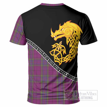 Wardlaw Tartan Crest T-Shirt Legendary Dragon Knot Half Style