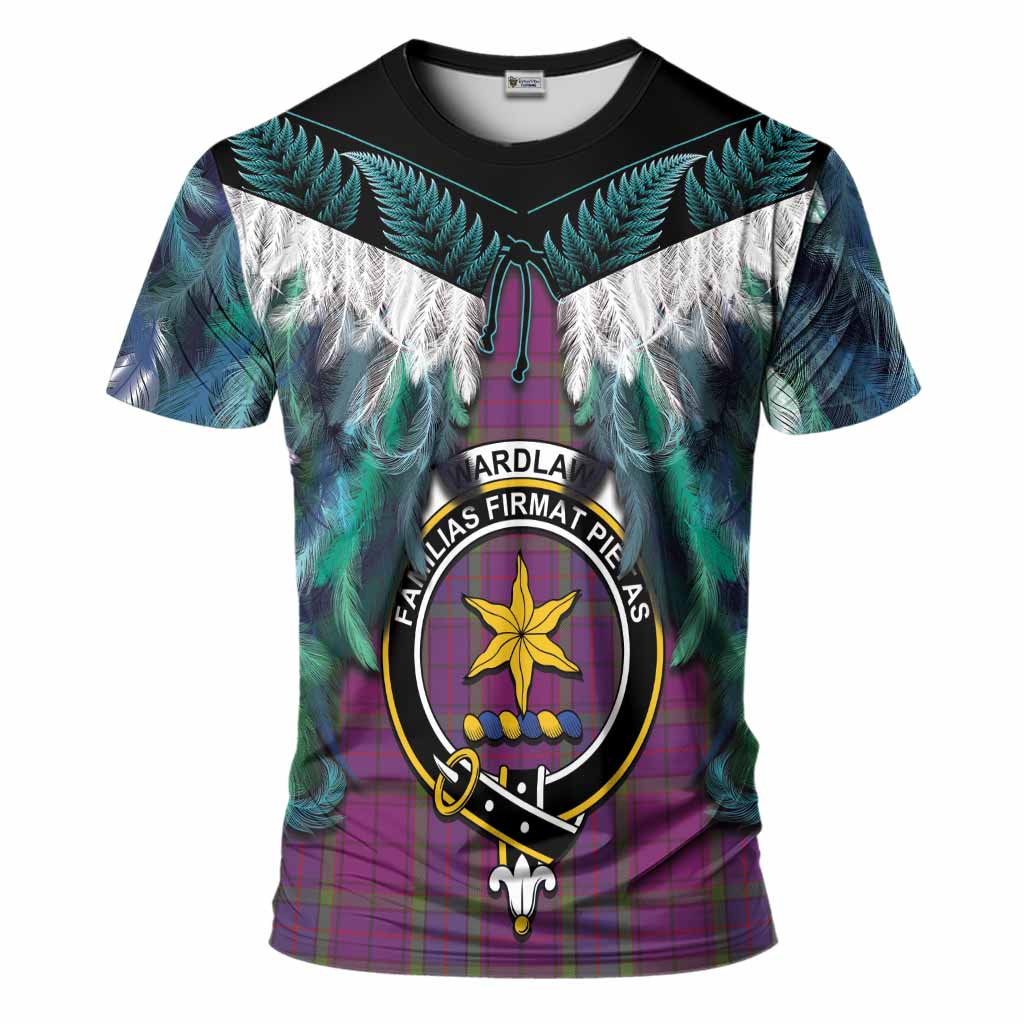 Wardlaw Tartan Crest T-Shirt New Zealand Maori Korowai Cloak