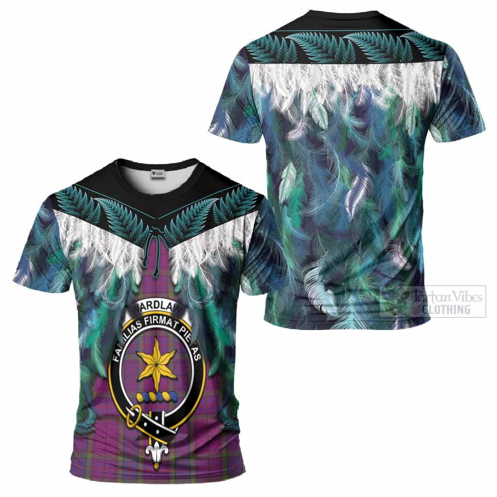 Wardlaw Tartan Crest T-Shirt New Zealand Maori Korowai Cloak