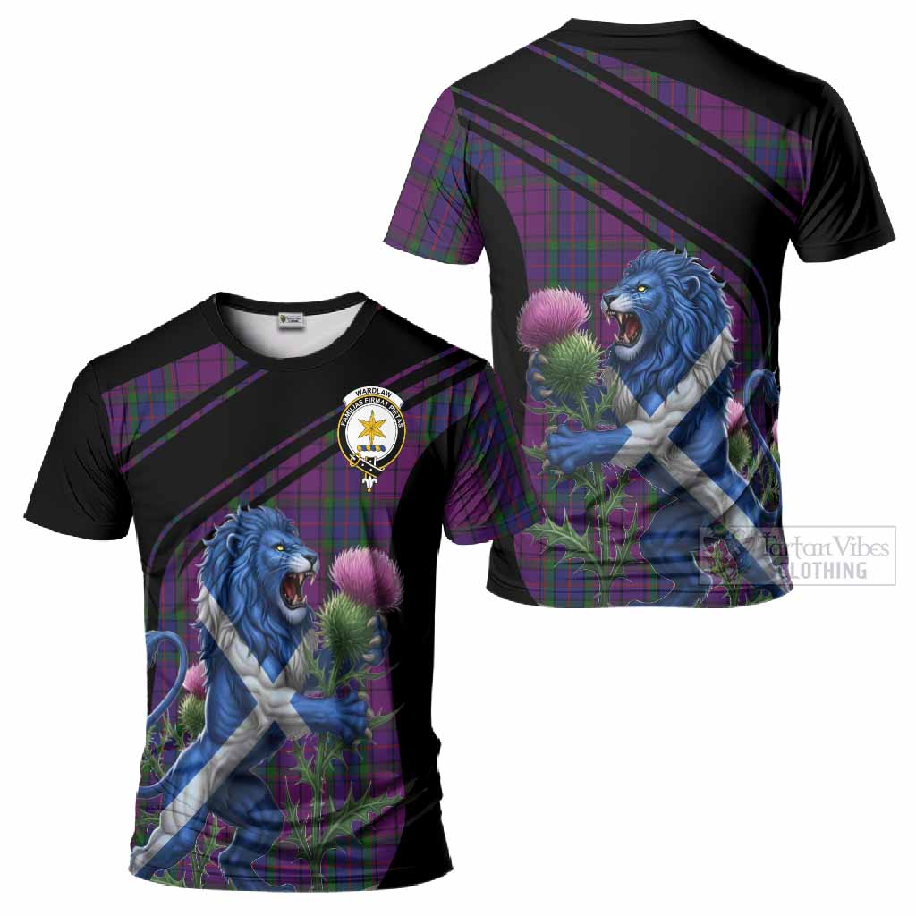 Wardlaw Tartan Crest T-Shirt Scottish Lion Rampant Thistle
