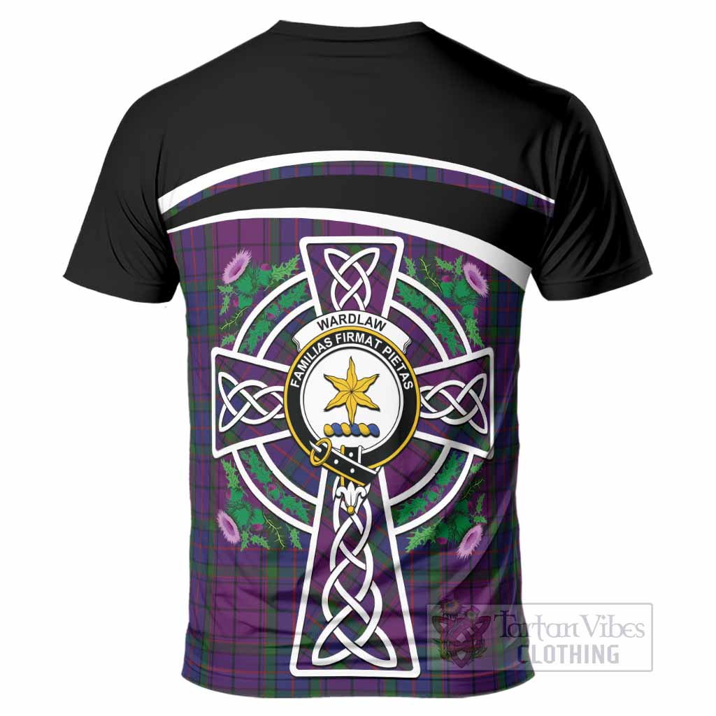 Wardlaw Tartan Crest T-Shirt Scottish Thistle Celtic Cross Alba Gu Brath