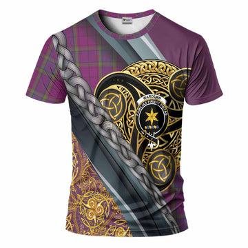 Wardlaw Tartan Crest T-Shirt Scottish Triskele Celtic