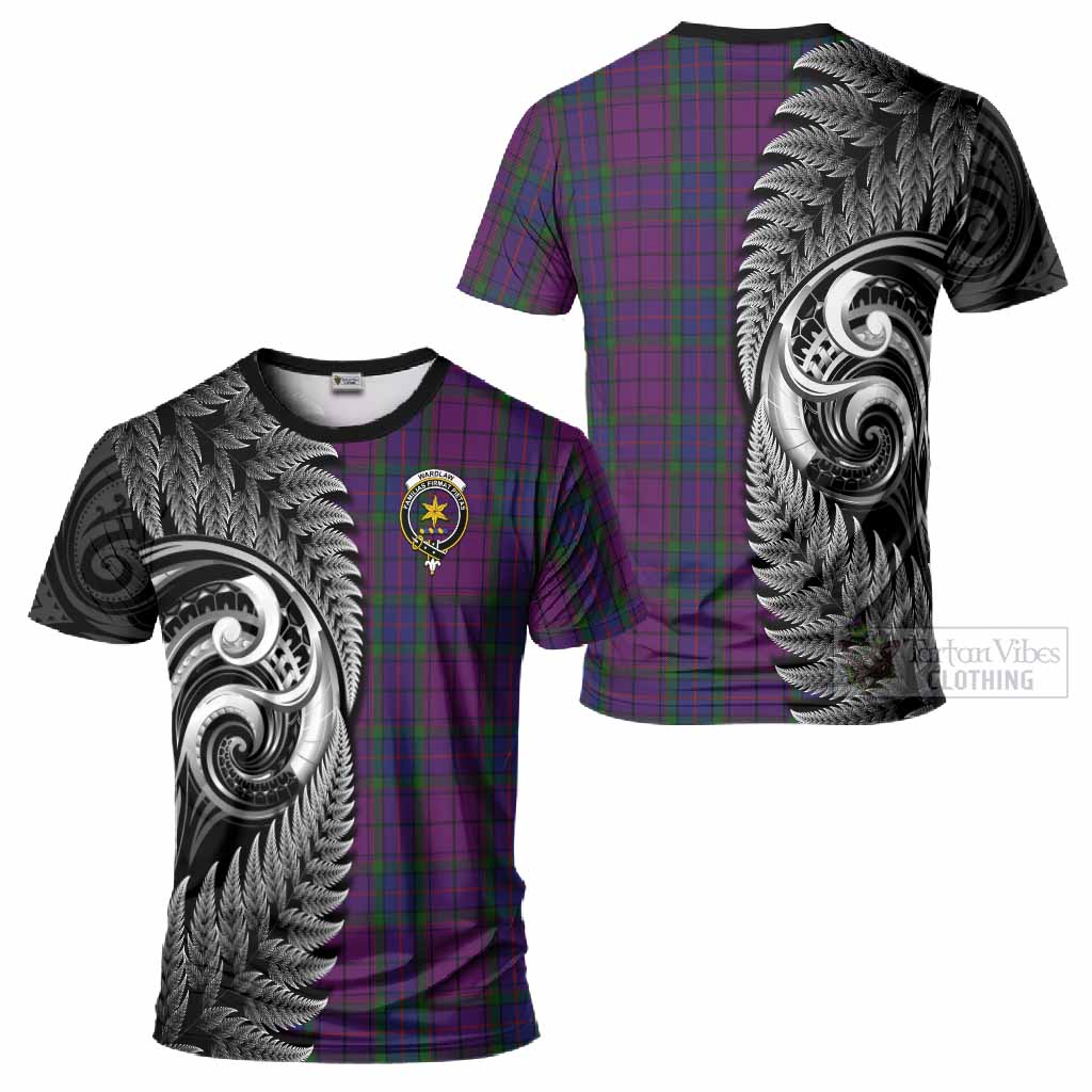 Wardlaw Tartan Crest T-Shirt With New Zealand Silver Fern Maori Koru