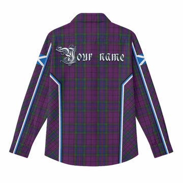 Wardlaw Tartan Crest Women Casual Shirt Scotland Coat of Arm Flag Style - Tartan Vibes Clothing