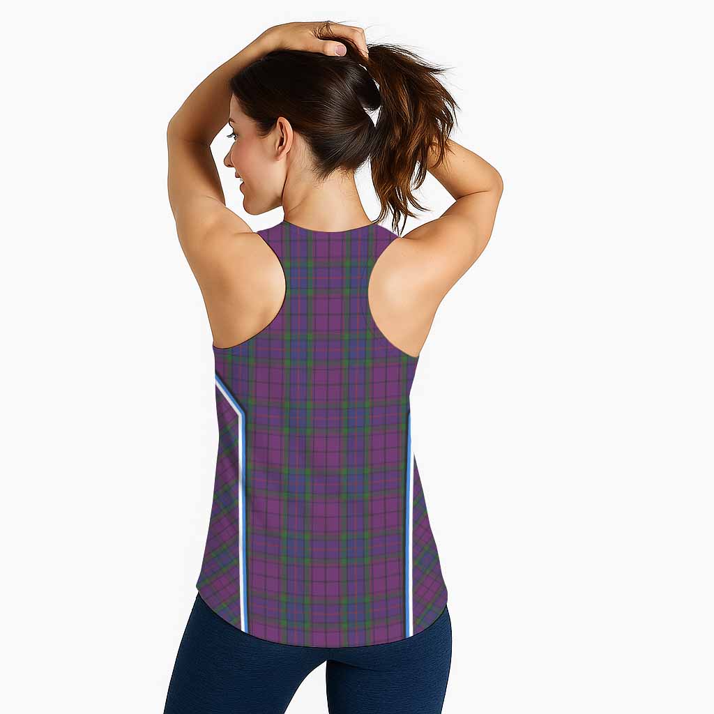 Wardlaw Tartan Crest Women Racerback Tanks Scotland Coat of Arm Flag Style - Tartan Vibes Clothing
