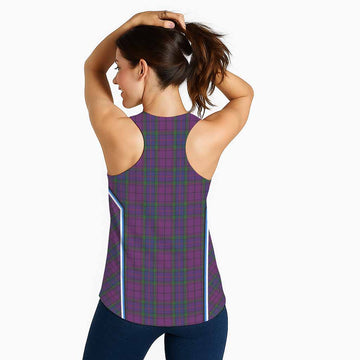 Wardlaw Tartan Crest Women Racerback Tanks Scotland Coat of Arm Flag Style