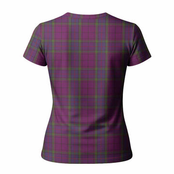 Wardlaw Tartan Crest Women T shirt Ferocious Lion Style
