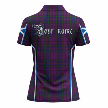 Wardlaw Tartan Crest Women's Polo Shirt Scotland Coat of Arm Flag Style