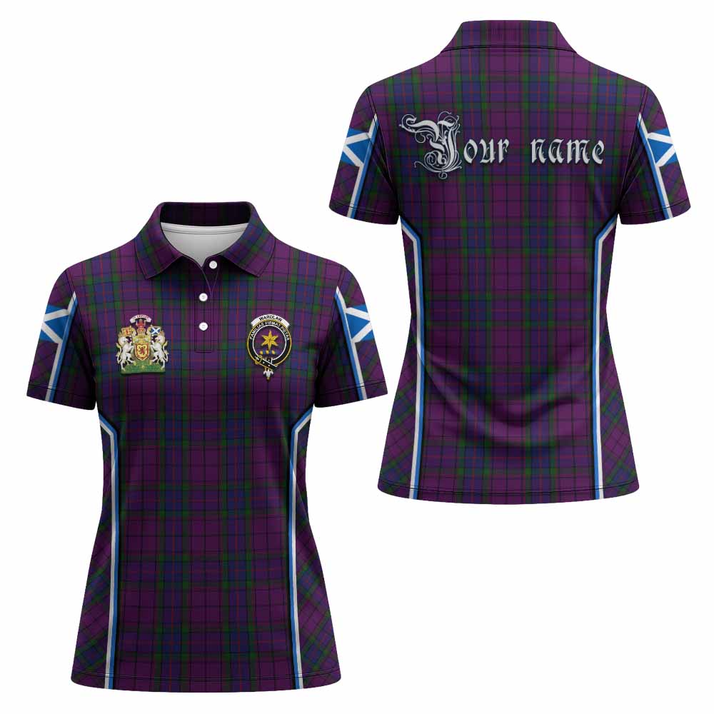 Wardlaw Tartan Crest Women's Polo Shirt Scotland Coat of Arm Flag Style - Tartan Vibes Clothing