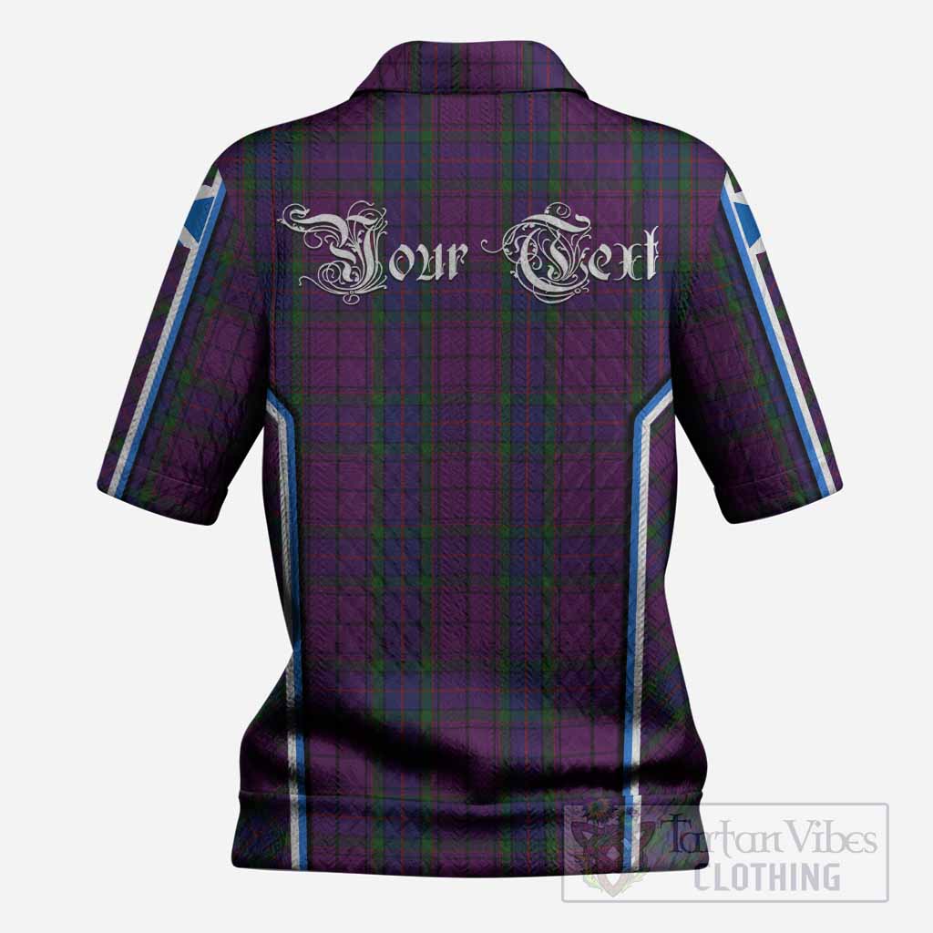 Wardlaw Tartan Crest Women’s Polo Sweater Top Scotland Coat of Arm Flag Style