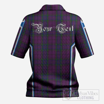 Wardlaw Tartan Crest Women’s Polo Sweater Top Scotland Coat of Arm Flag Style