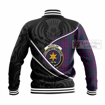 Wardlaw Tartan Family Crest Baseball Jacket Celtic Scottish Thistle Floral