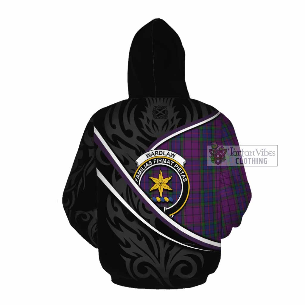 Wardlaw Tartan Family Crest Cotton Hoodie Celtic Scottish Thistle Floral - Tartan Vibes Clothing