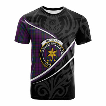 Wardlaw Tartan Family Crest Cotton T-shirt Celtic Scottish Thistle Floral