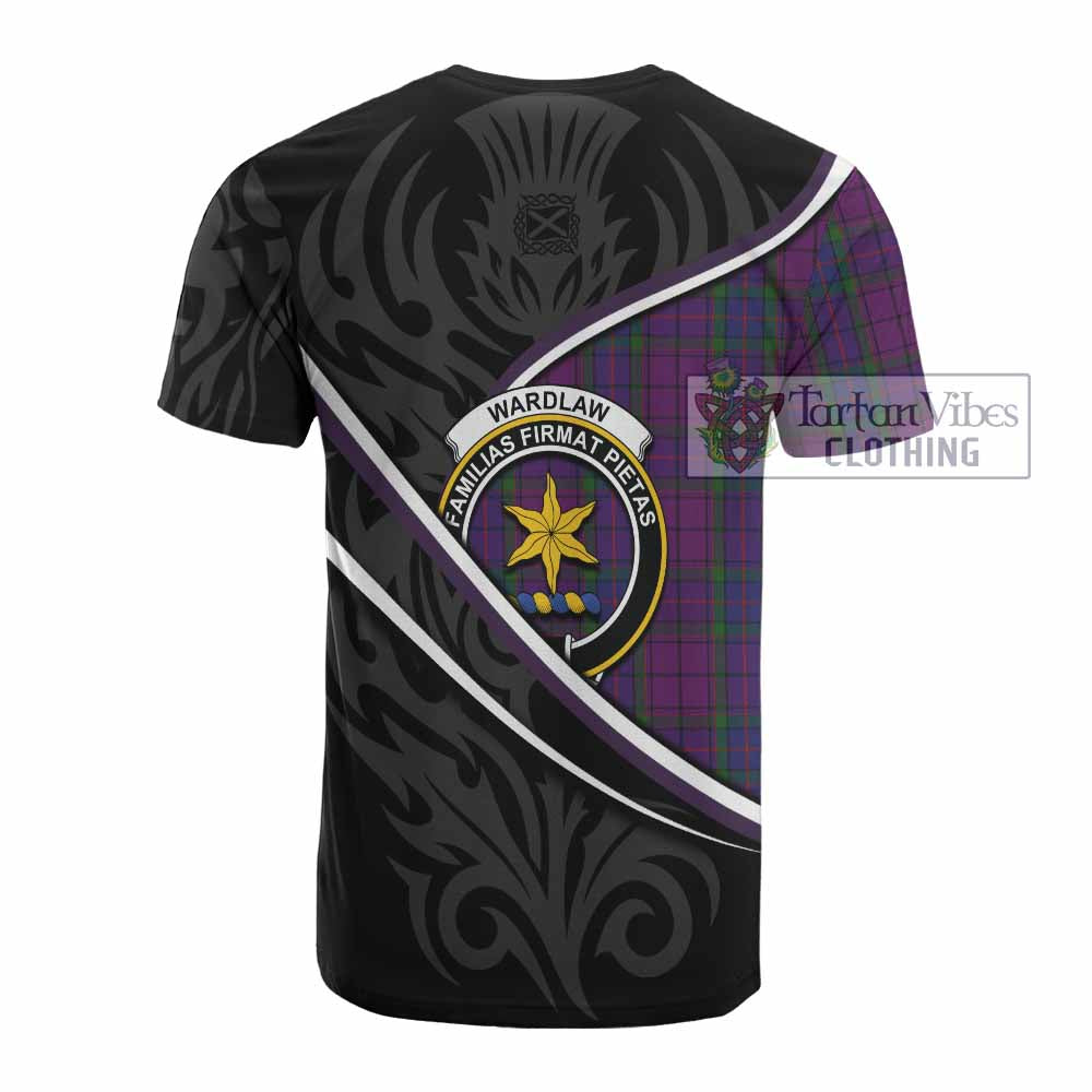 Wardlaw Tartan Family Crest Cotton T-shirt Celtic Scottish Thistle Floral - Tartan Vibes Clothing