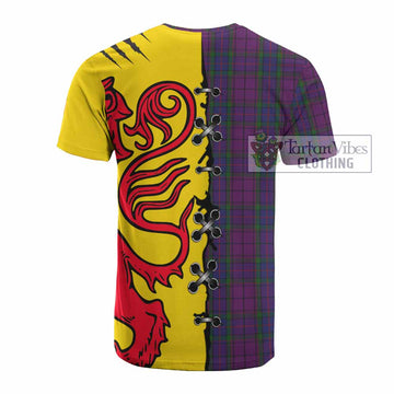 Wardlaw Tartan Family Crest Cotton T-shirt Lion Rampant Honor