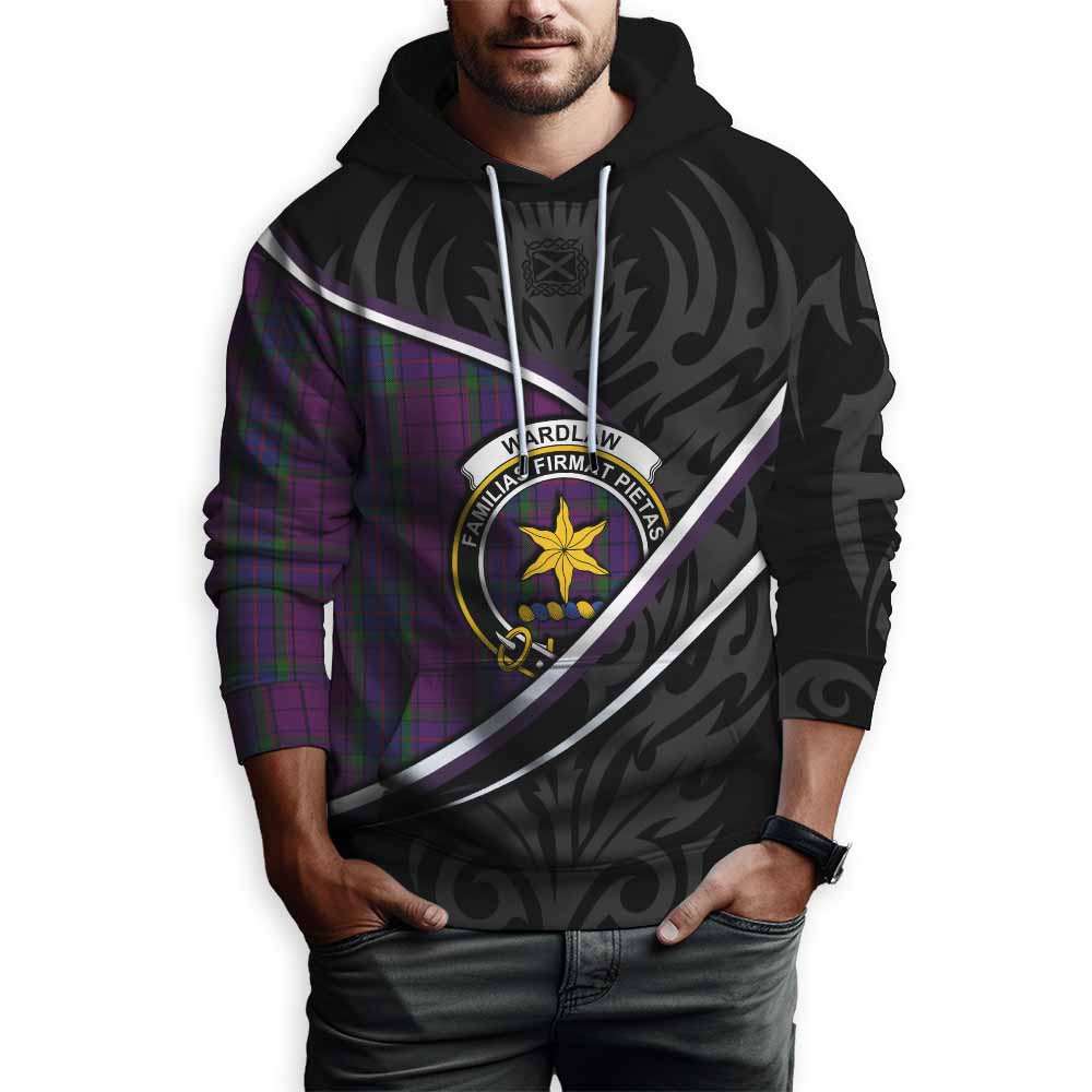 Wardlaw Tartan Family Crest Hoodie Celtic Scottish Thistle Floral - Tartan Vibes Clothing