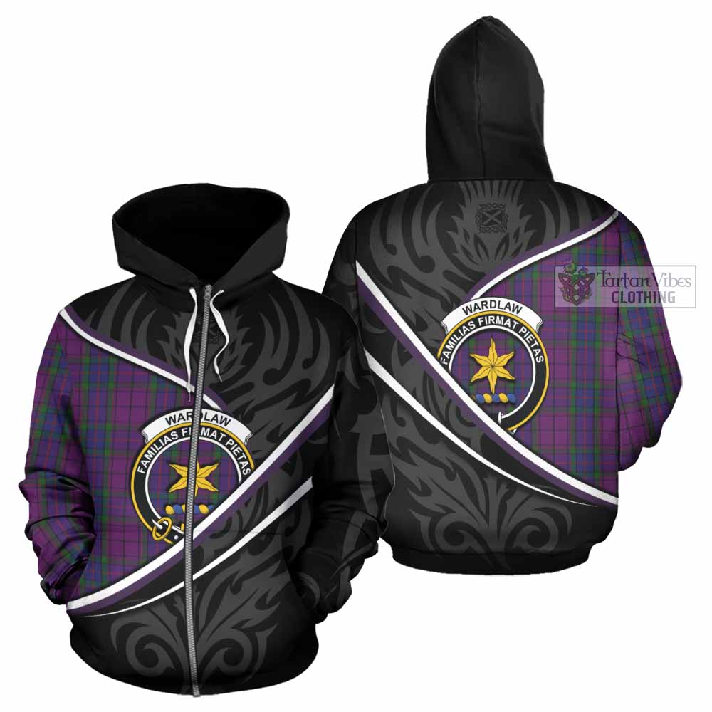 Wardlaw Tartan Family Crest Hoodie Celtic Scottish Thistle Floral - Tartan Vibes Clothing
