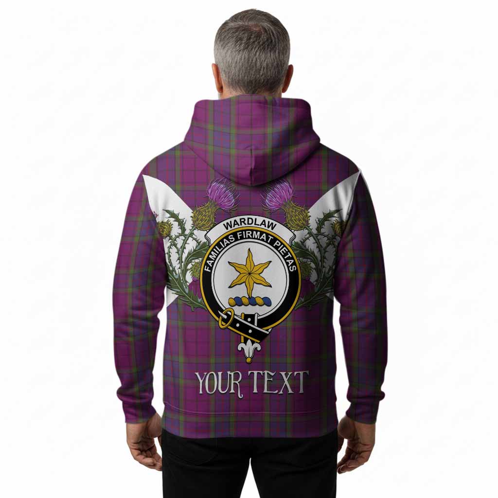 Wardlaw Tartan Family Crest Hoodie Scottish Burns Night Thistle Floral