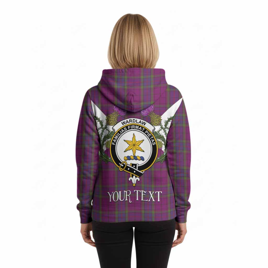 Wardlaw Tartan Family Crest Hoodie Scottish Burns Night Thistle Floral