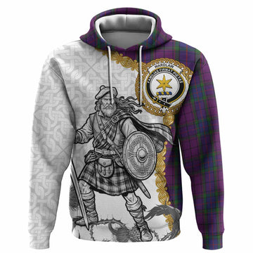 Wardlaw Tartan Family Crest Hoodie Scottish Highland Warrior Celtic Knot Thistle