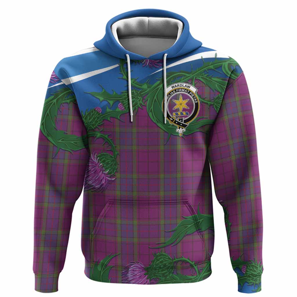 Wardlaw Tartan Family Crest Hoodie Thistle in Minimalism
