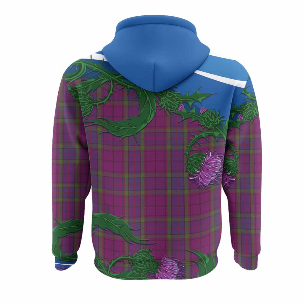 Wardlaw Tartan Family Crest Hoodie Thistle in Minimalism