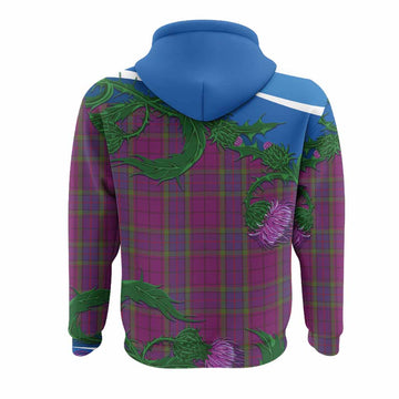 Wardlaw Tartan Family Crest Hoodie Thistle in Minimalism