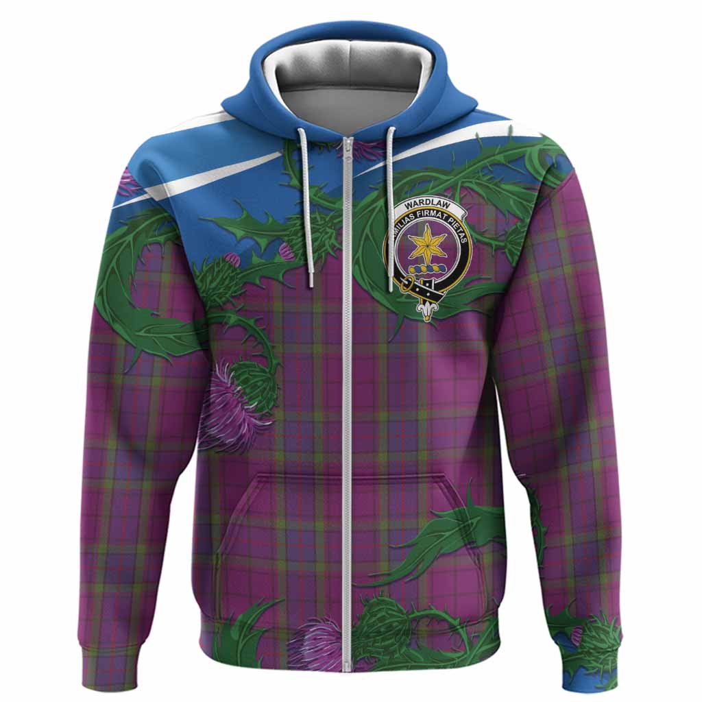 Wardlaw Tartan Family Crest Hoodie Thistle in Minimalism
