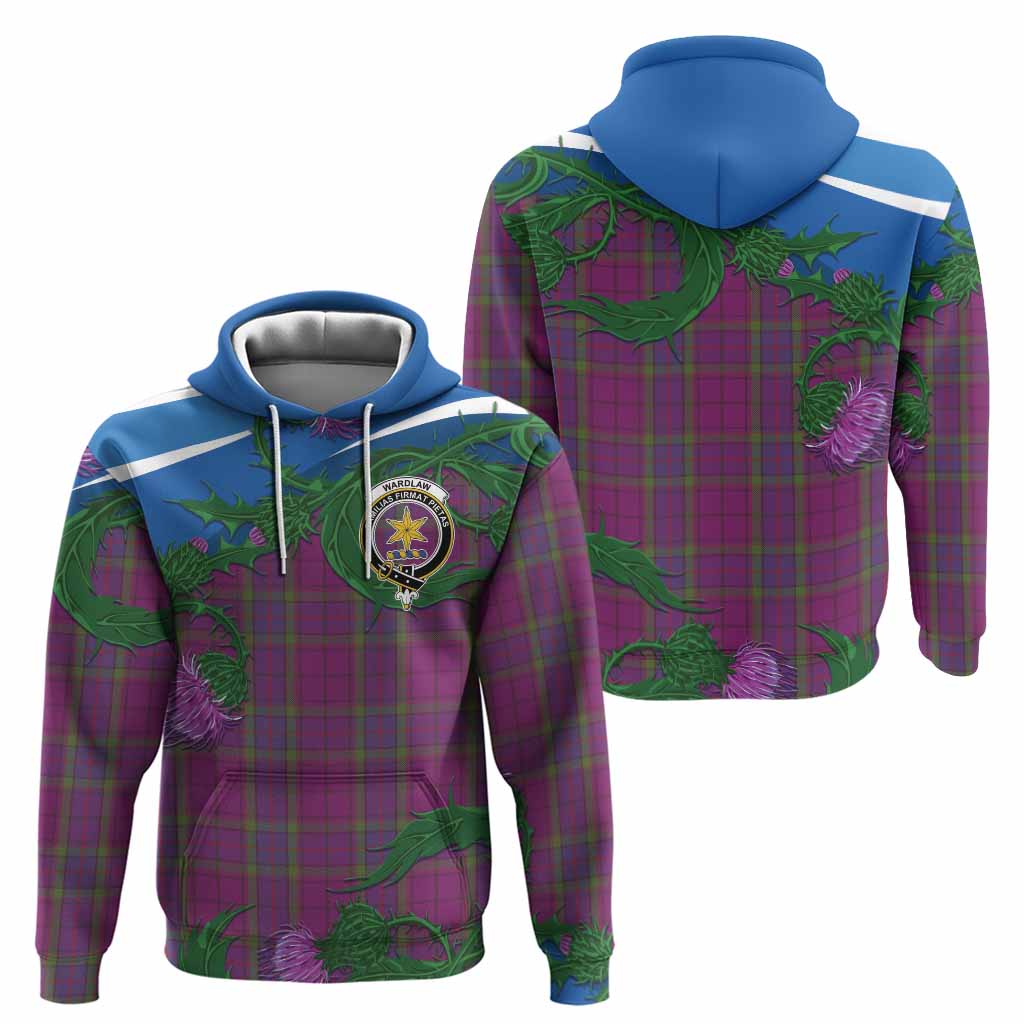 Wardlaw Tartan Family Crest Hoodie Thistle in Minimalism