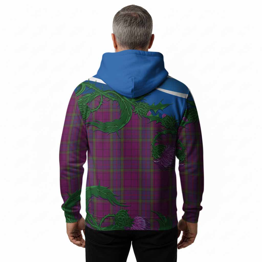 Wardlaw Tartan Family Crest Hoodie Thistle in Minimalism