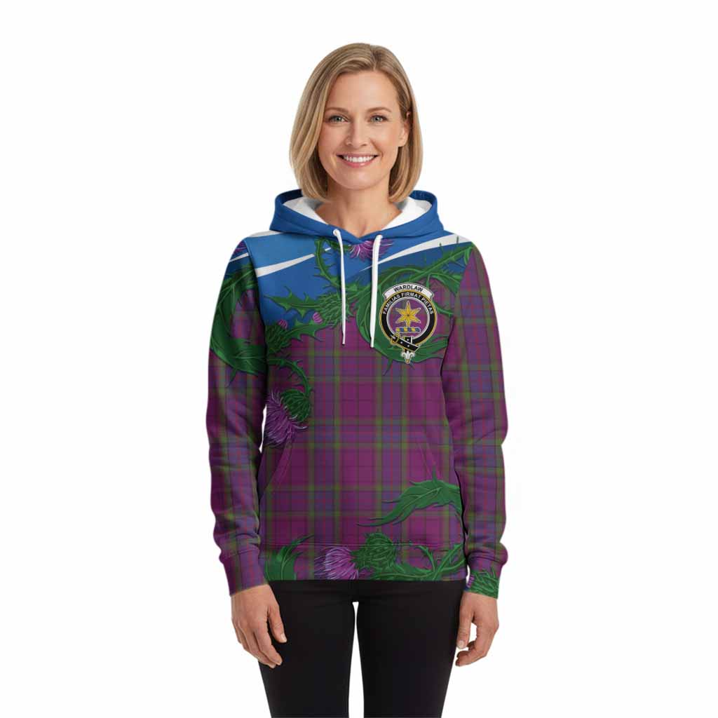 Wardlaw Tartan Family Crest Hoodie Thistle in Minimalism