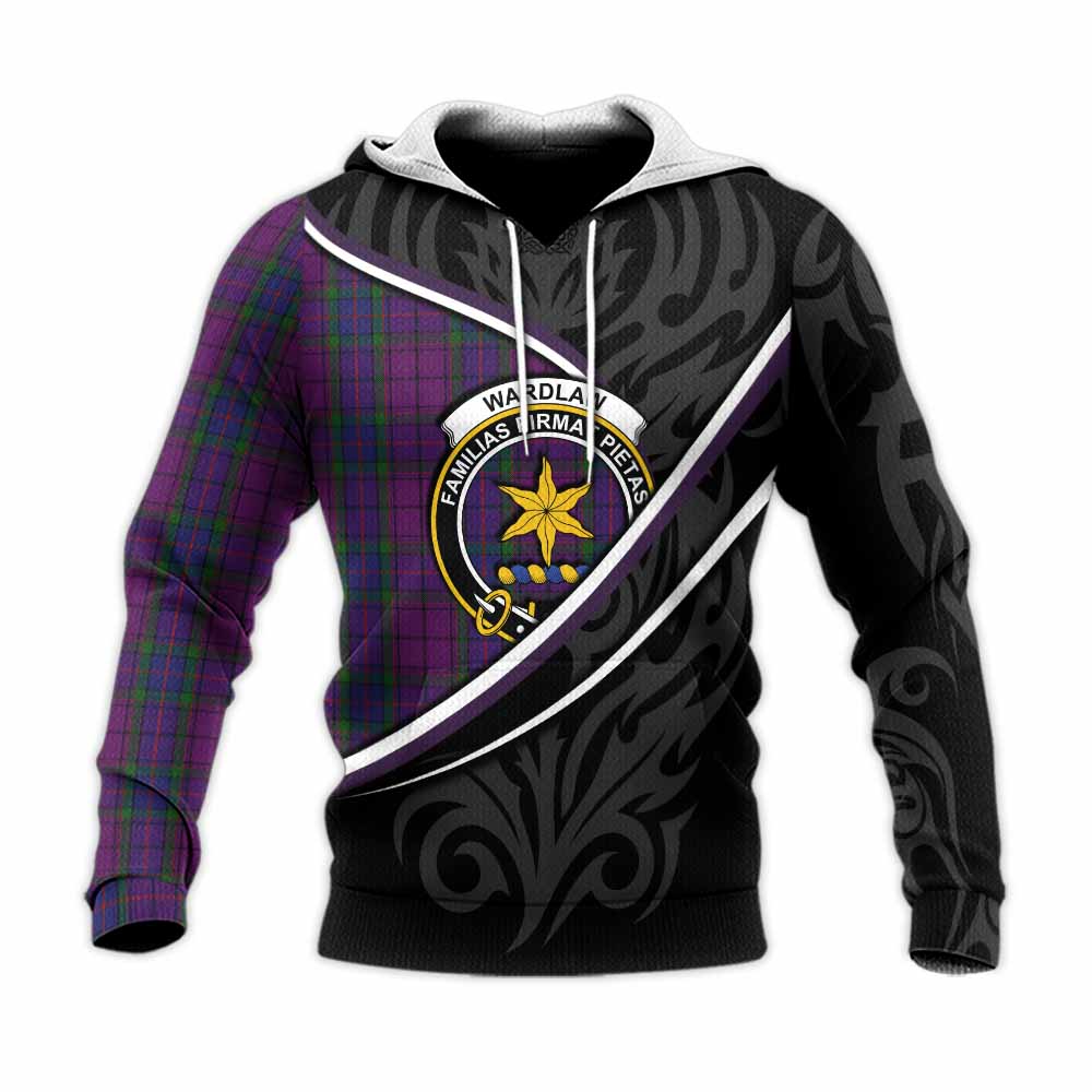 Wardlaw Tartan Family Crest Knitted Hoodie Celtic Scottish Thistle Floral - Tartan Vibes Clothing