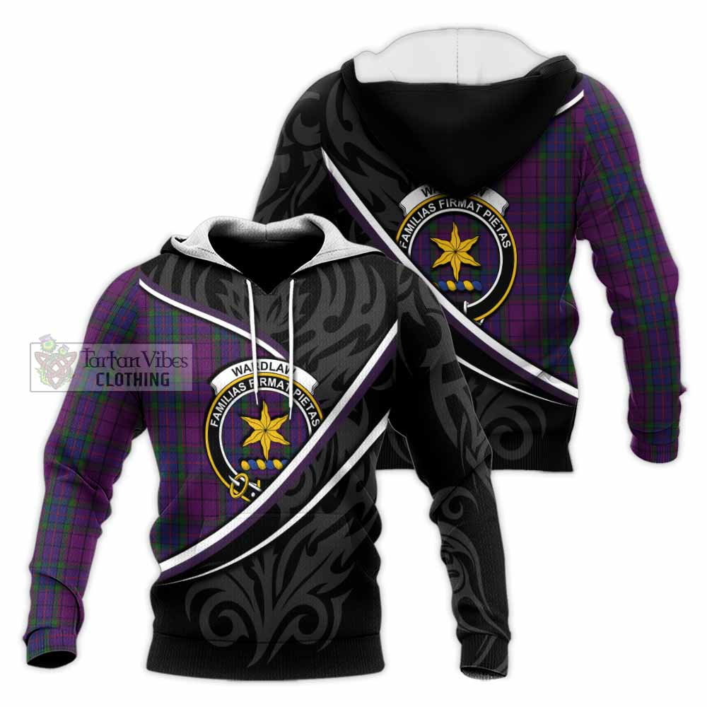 Wardlaw Tartan Family Crest Knitted Hoodie Celtic Scottish Thistle Floral - Tartan Vibes Clothing