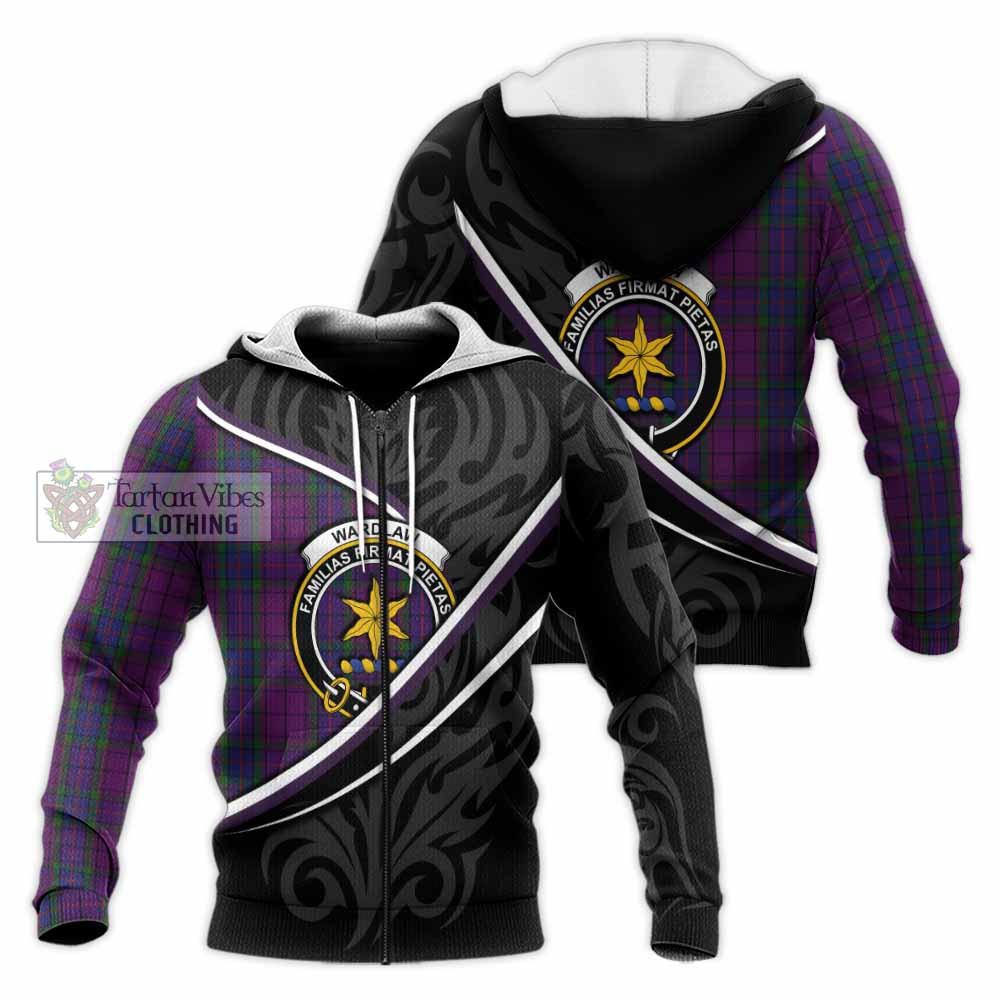 Wardlaw Tartan Family Crest Knitted Hoodie Celtic Scottish Thistle Floral - Tartan Vibes Clothing