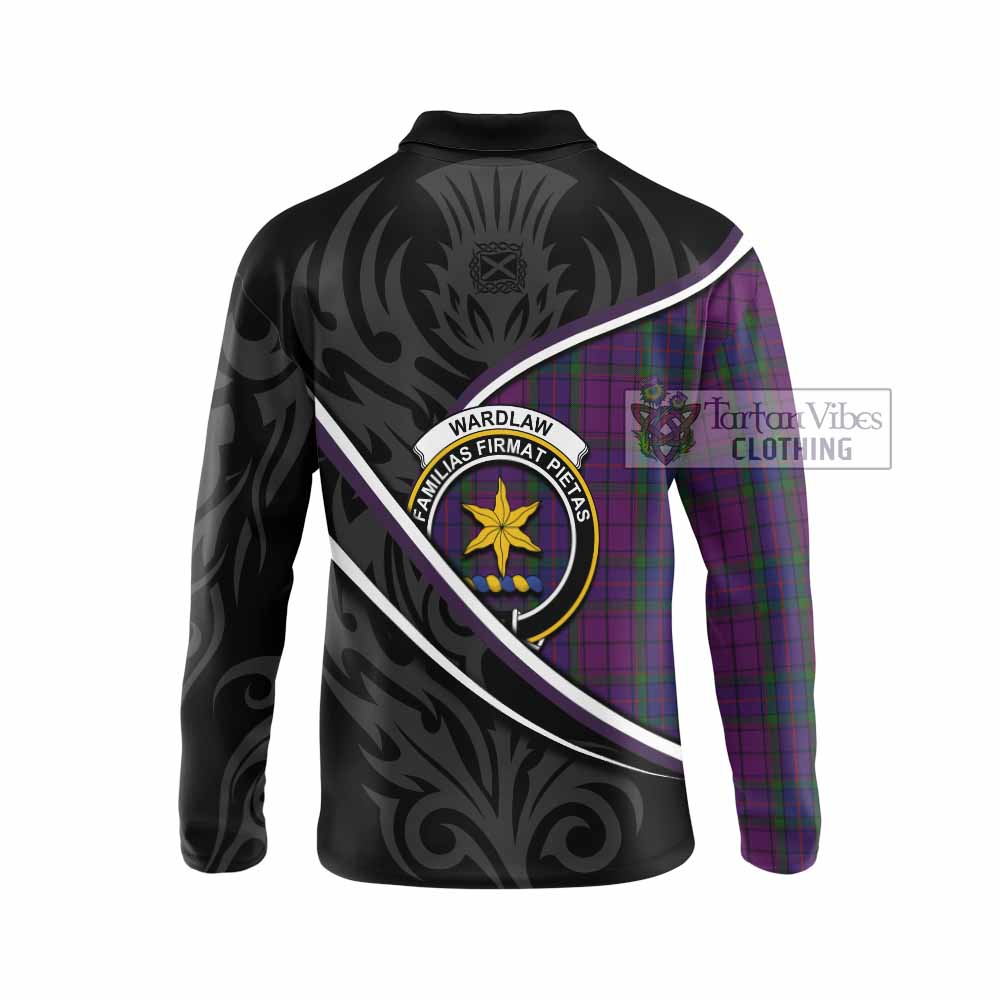 Wardlaw Tartan Family Crest Long Sleeve Polo Shirt Celtic Scottish Thistle Floral - Tartan Vibes Clothing