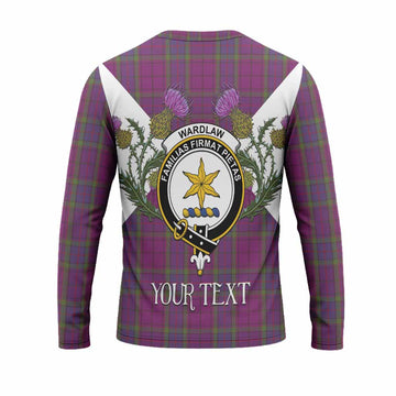 Wardlaw Tartan Family Crest Long Sleeve T-Shirt Scottish Burns Night Thistle Floral
