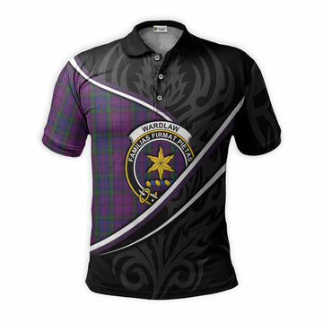 Wardlaw Tartan Family Crest Polo Shirt Celtic Scottish Thistle Floral