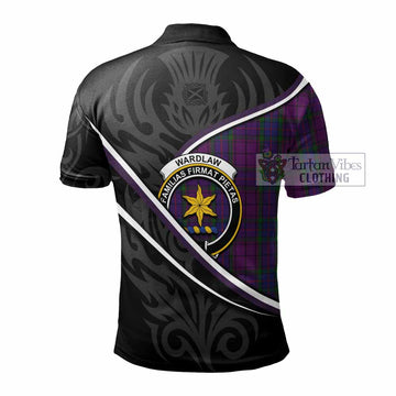 Wardlaw Tartan Family Crest Polo Shirt Celtic Scottish Thistle Floral