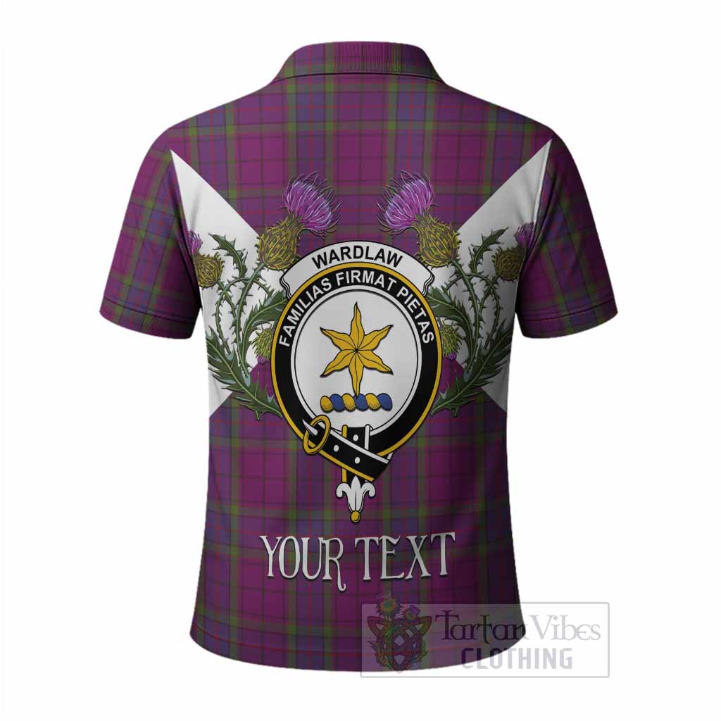 Wardlaw Tartan Family Crest Polo Shirt Scottish Burns Night Thistle Floral