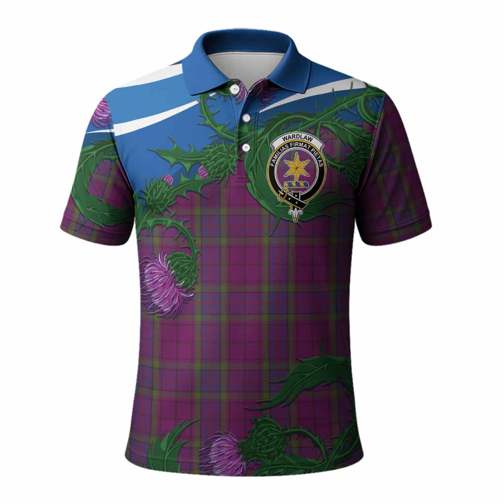 Wardlaw Tartan Family Crest Polo Shirt Thistle in Minimalism
