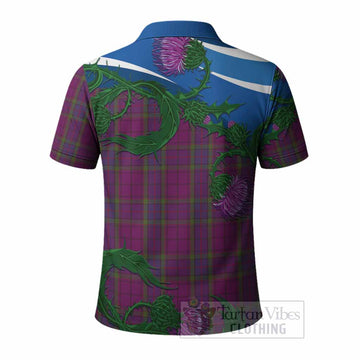 Wardlaw Tartan Family Crest Polo Shirt Thistle in Minimalism