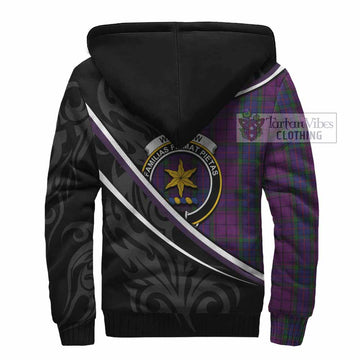 Wardlaw Tartan Family Crest Sherpa Hoodie Celtic Scottish Thistle Floral