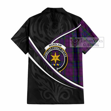 Wardlaw Tartan Family Crest Hawaiian Shirt Celtic Scottish Thistle Floral
