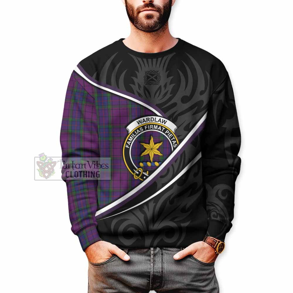 Wardlaw Tartan Family Crest Sweatshirt Celtic Scottish Thistle Floral - Tartan Vibes Clothing