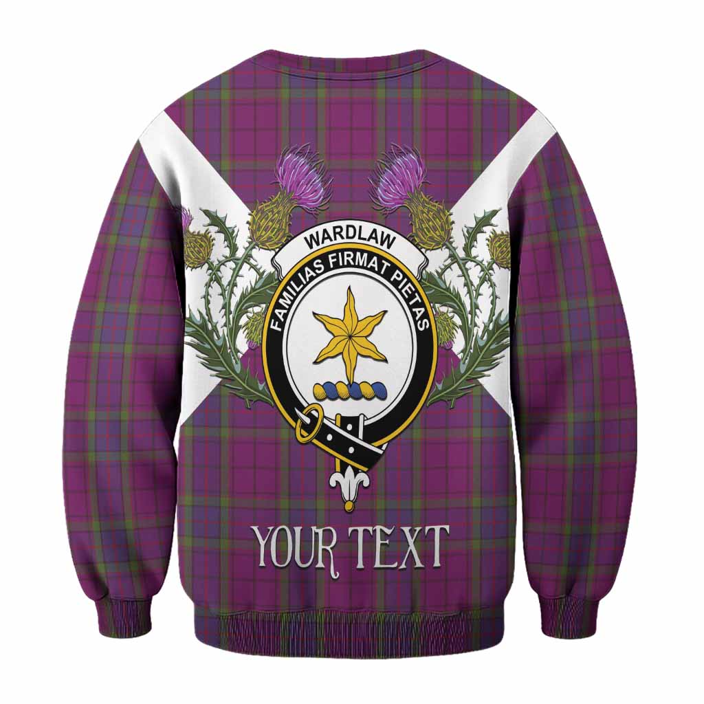 Wardlaw Tartan Family Crest Sweatshirt Scottish Burns Night Thistle Floral