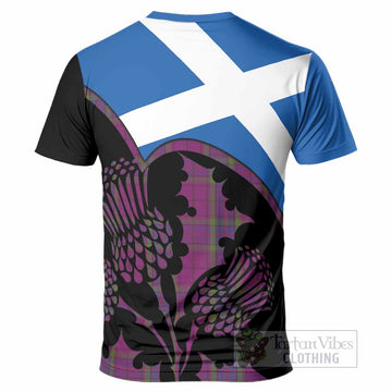 Wardlaw Tartan Family Crest T-Shirt Scotland Thistle Floral Flag Style