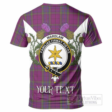Wardlaw Tartan Family Crest T-Shirt Scottish Burns Night Thistle Floral