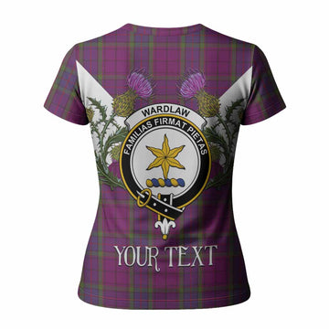 Wardlaw Tartan Family Crest Women T shirt Scottish Burns Night Thistle Floral